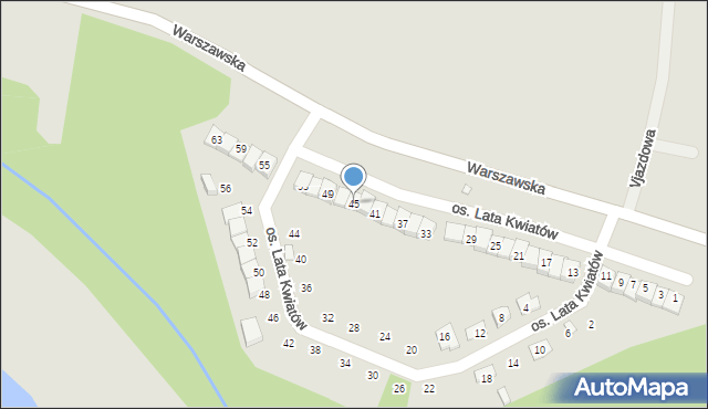 Otmuchów, Osiedle Lata Kwiatów, 45, mapa Otmuchów