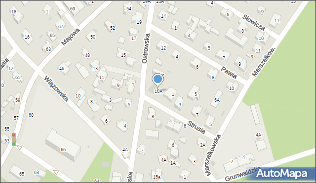 Otwock, Ostrowska, 10A, mapa Otwock