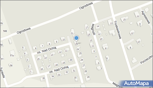 Otyń, Osiedle Nad Ochlą, 23, mapa Otyń