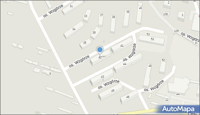 Ożarów, Osiedle Wzgórze, 42, mapa Ożarów