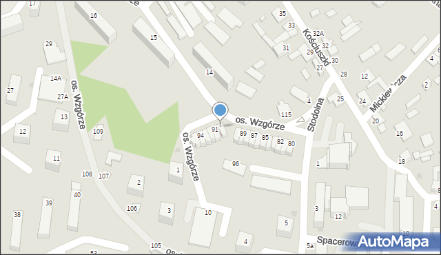 Ożarów, Osiedle Wzgórze, 91A, mapa Ożarów