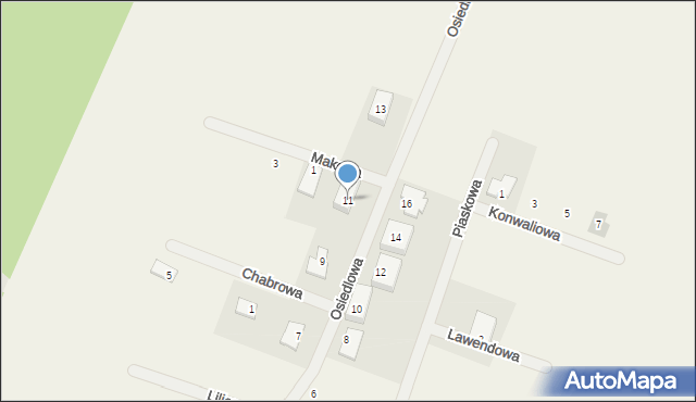 Pacółtowo, Osiedlowa, 11, mapa Pacółtowo