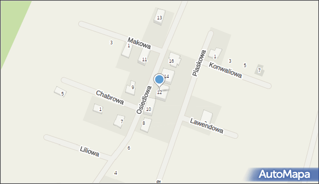 Pacółtowo, Osiedlowa, 12, mapa Pacółtowo
