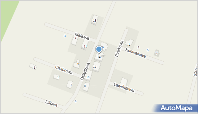 Pacółtowo, Osiedlowa, 14, mapa Pacółtowo