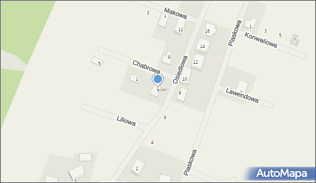 Pacółtowo, Osiedlowa, 7, mapa Pacółtowo