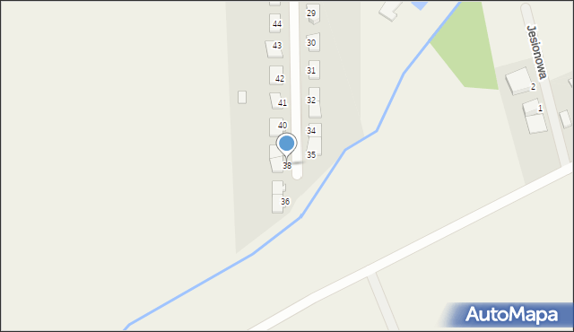 Paproć, Osiedle Kolonia, 38, mapa Paproć