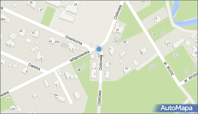 Piaseczno, Osikowa, 3, mapa Piaseczno