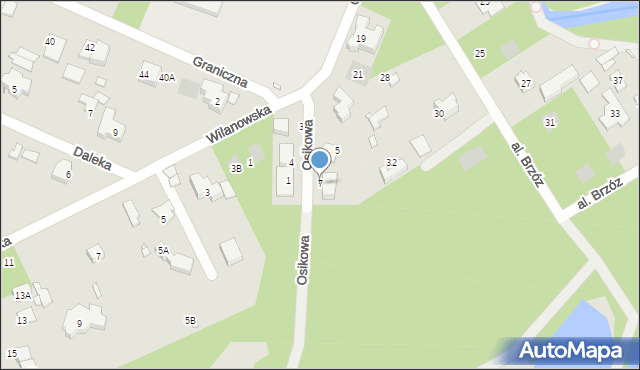 Piaseczno, Osikowa, 7, mapa Piaseczno