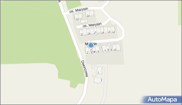 Piaski, Osiedle Marysin, 3, mapa Piaski