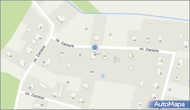 Piaskowo, Osiedle Zacisze, 35, mapa Piaskowo