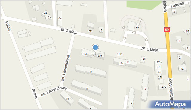 Piecki, Osiedle Lawendowe, 10b, mapa Piecki