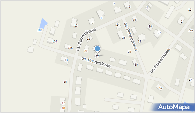 Piekary, Osiedle Porzeczkowe, 27, mapa Piekary