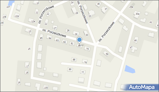 Piekary, Osiedle Porzeczkowe, 80, mapa Piekary