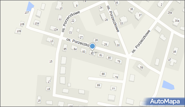 Piekary, Osiedle Porzeczkowe, 82, mapa Piekary
