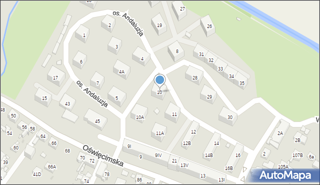 Piekary Śląskie, Osiedle Andaluzja, 10, mapa Piekary Śląskie