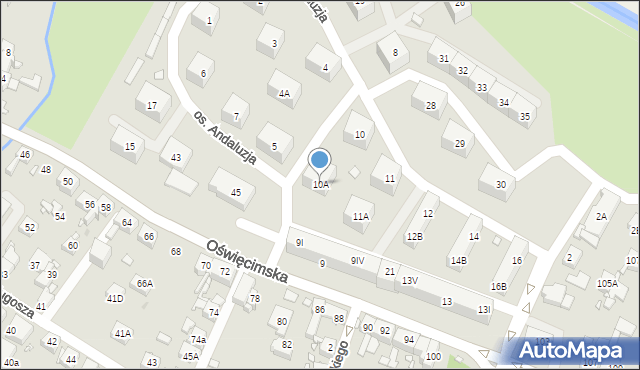 Piekary Śląskie, Osiedle Andaluzja, 10A, mapa Piekary Śląskie
