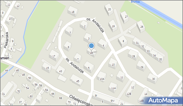 Piekary Śląskie, Osiedle Andaluzja, 4A, mapa Piekary Śląskie