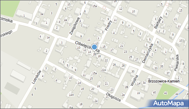 Piekary Śląskie, Oświęcimska, 16, mapa Piekary Śląskie