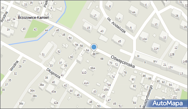 Piekary Śląskie, Oświęcimska, 66, mapa Piekary Śląskie