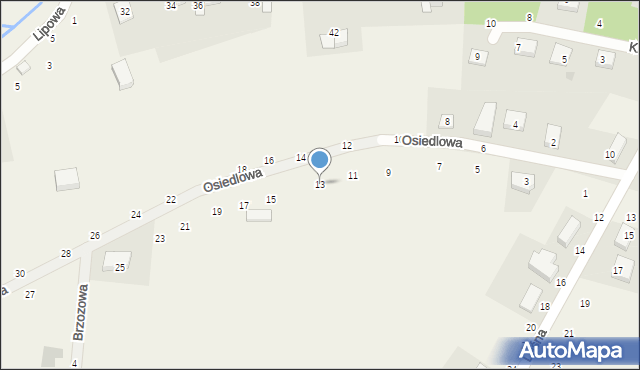 Pierwoszów, Osiedlowa, 13, mapa Pierwoszów