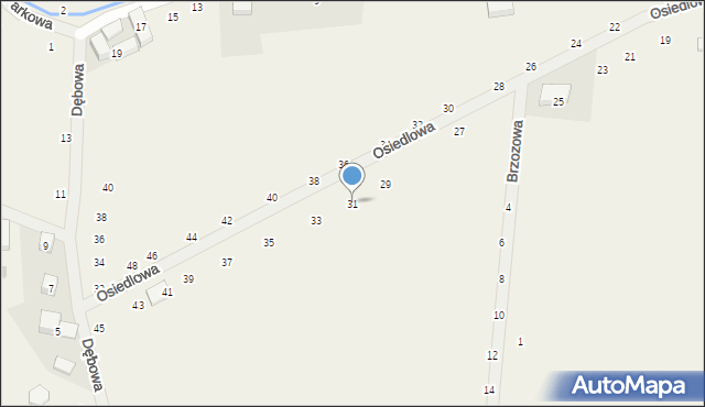 Pierwoszów, Osiedlowa, 31, mapa Pierwoszów