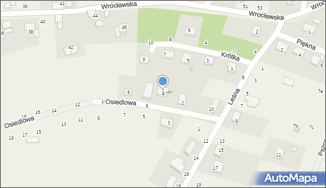 Pierwoszów, Osiedlowa, 4, mapa Pierwoszów