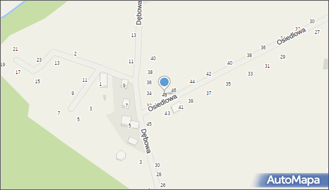 Pierwoszów, Osiedlowa, 48, mapa Pierwoszów