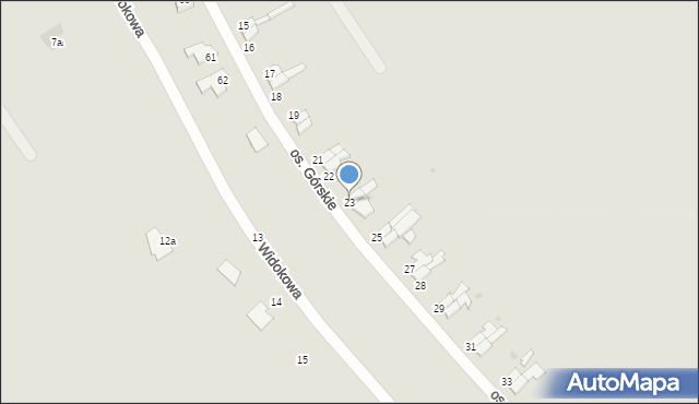 Pieszyce, Osiedle Górskie, 23, mapa Pieszyce