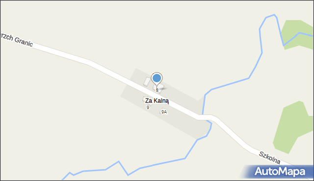 Pietrzykowice, Osiedle Wierzch Granic, 8, mapa Pietrzykowice
