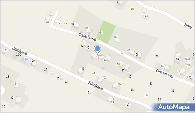 Pietrzykowice, Osiedlowa, 41, mapa Pietrzykowice