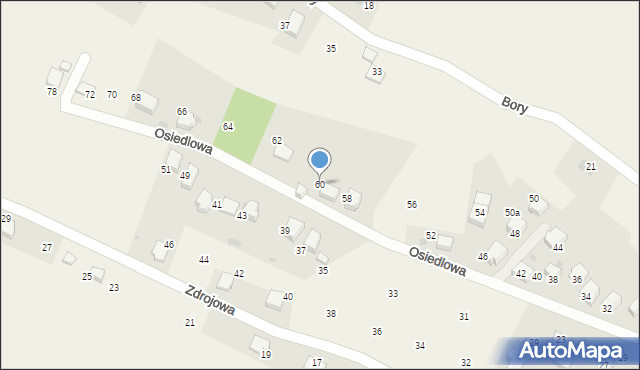 Pietrzykowice, Osiedlowa, 60, mapa Pietrzykowice