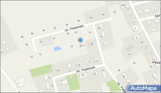 Pinczyn, Osiedle Piaskowe, 37, mapa Pinczyn