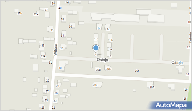 Piotrków Trybunalski, Ostoja, 1, mapa Piotrków Trybunalski