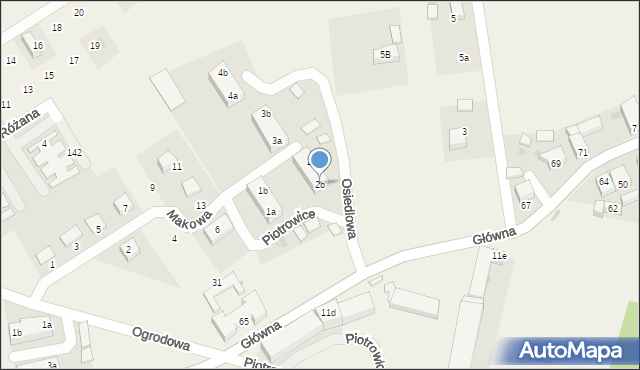 Piotrowice, Osiedlowa, 2b, mapa Piotrowice