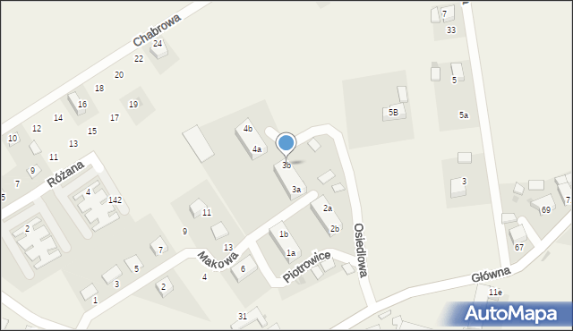 Piotrowice, Osiedlowa, 3b, mapa Piotrowice