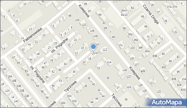 Plewiska, Osiedle Pogodne, 17, mapa Plewiska