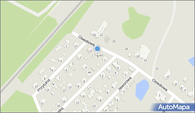 Płock, Osiedlowa, 9, mapa Płock