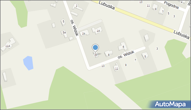 Płoty, Osiedle Widok, 10, mapa Płoty