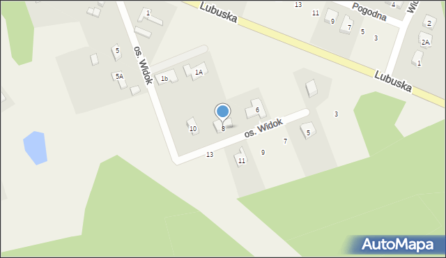 Płoty, Osiedle Widok, 8, mapa Płoty