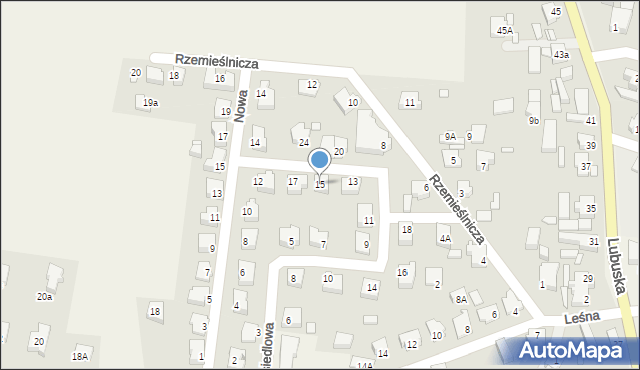 Płoty, Osiedlowa, 15, mapa Płoty