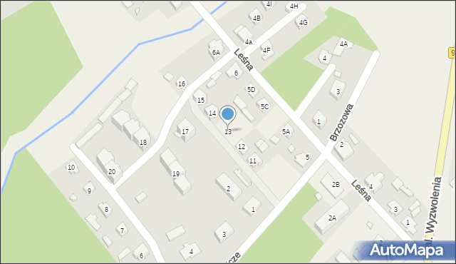 Pludry, Osiedle Robotnicze, 13, mapa Pludry