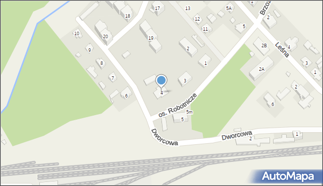 Pludry, Osiedle Robotnicze, 4, mapa Pludry
