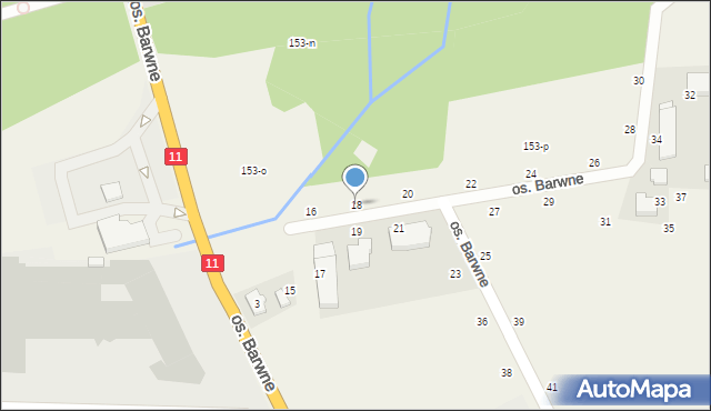 Podanin, Osiedle Barwne, 18, mapa Podanin
