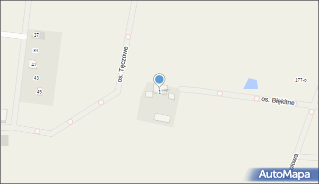 Podanin, Osiedle Błękitne, 1, mapa Podanin