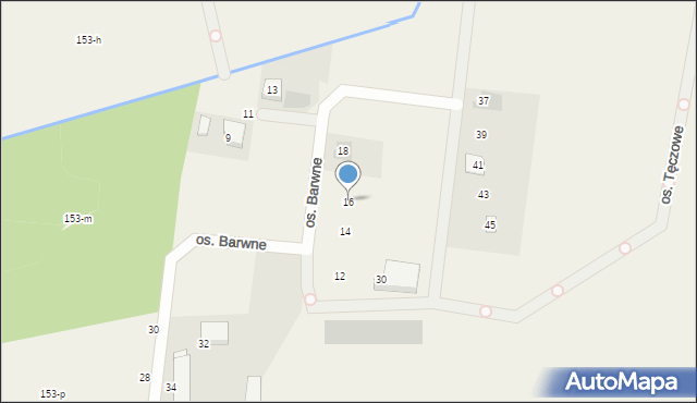 Podanin, Osiedle Tęczowe, 16, mapa Podanin