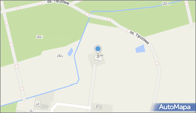 Podanin, Osiedle Tęczowe, 25, mapa Podanin