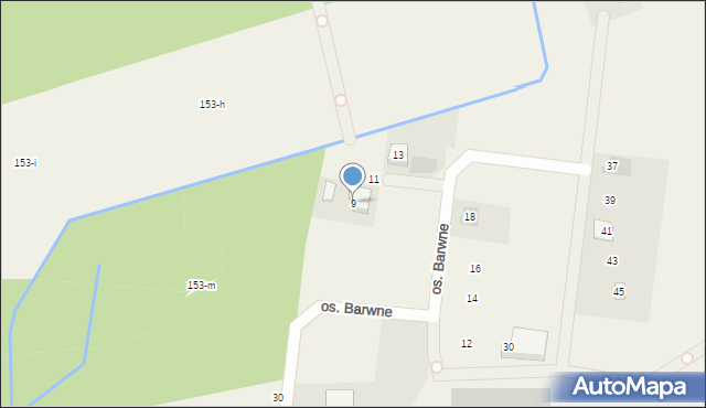 Podanin, Osiedle Tęczowe, 9, mapa Podanin