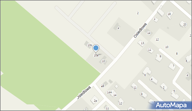 Podańsko, Osiedlowa, 10a, mapa Podańsko