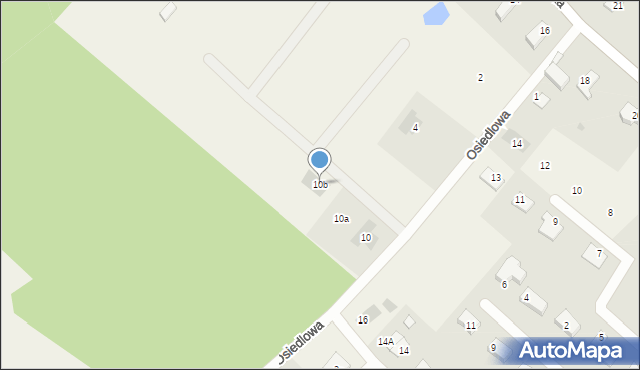 Podańsko, Osiedlowa, 10b, mapa Podańsko