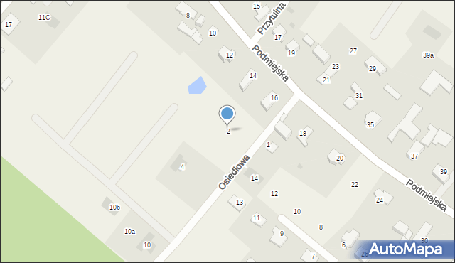 Podańsko, Osiedlowa, 2, mapa Podańsko